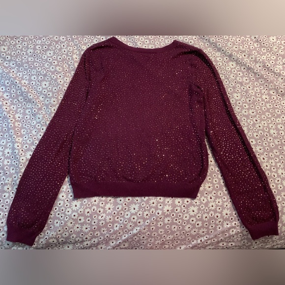 ASO Taylor Swift Alice + Olivia Cena Purple Rhinestone Sweater Eras Tour - Picture 9 of 13